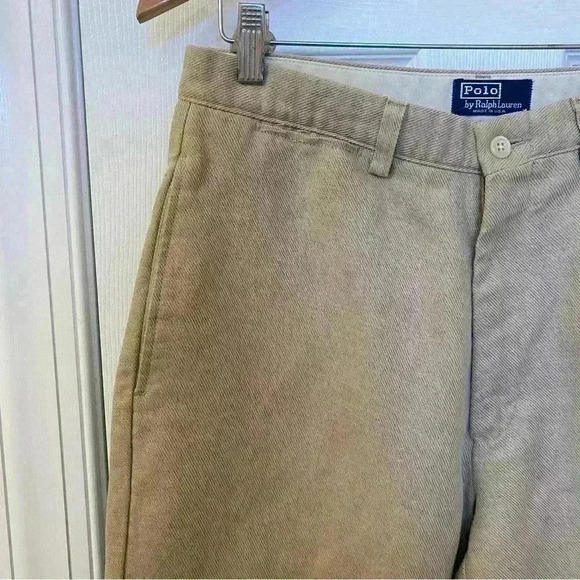 Vintage Polo Ralph Lauren Beige Linen Blend Pants 33 x 30 MADE IN USA - Picture 5 of 13